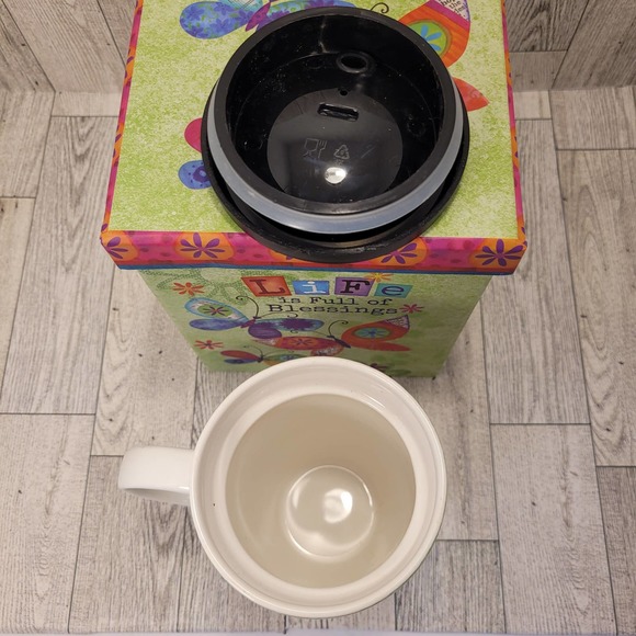 Divinity Ceramic Travel Mug "Life Is Full Of Blessings" With Gift Box - Picture 6 of 9